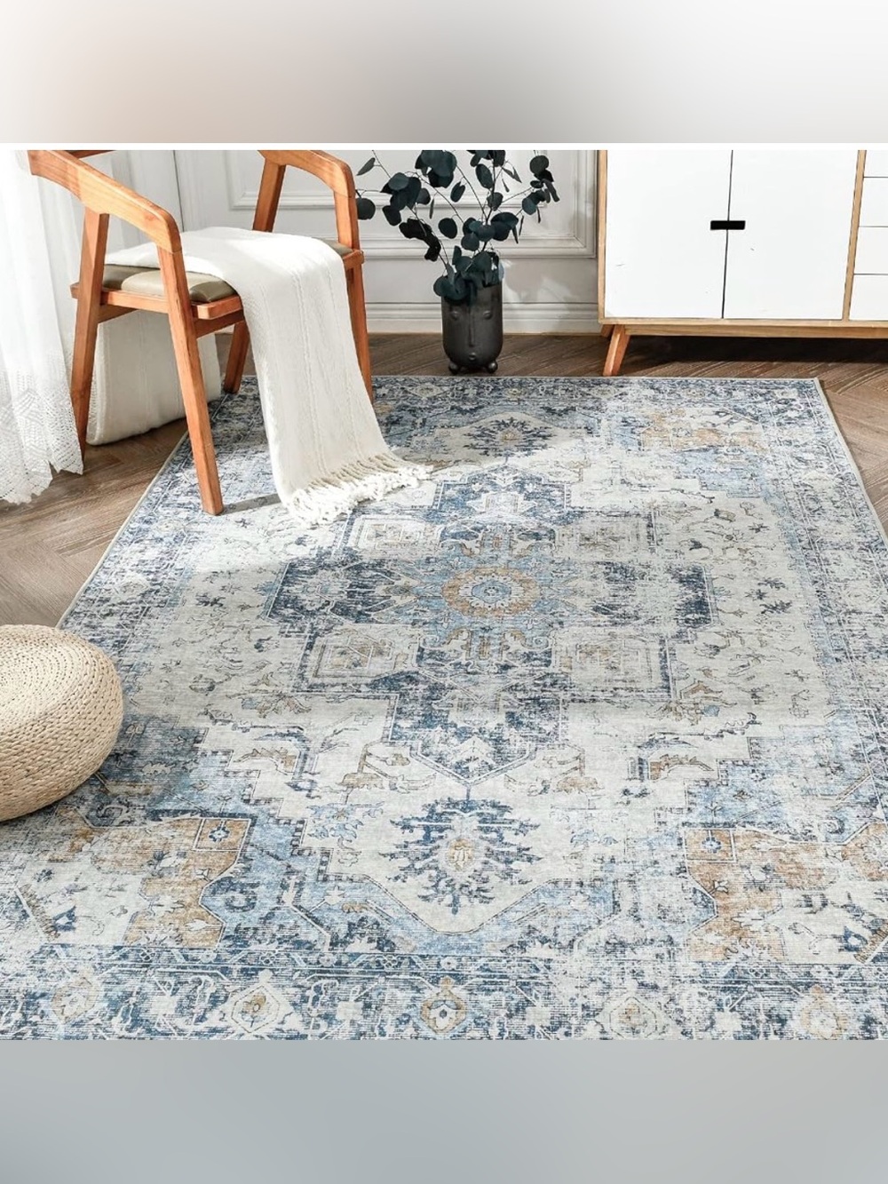 4x6 Washable Area Rug for Living Room/Bedroom